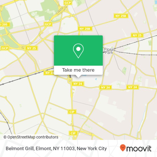 Mapa de Belmont Grill, Elmont, NY 11003