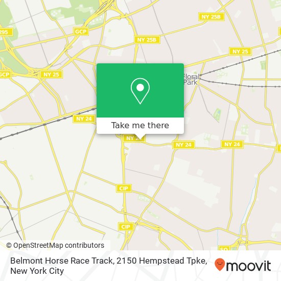 Belmont Horse Race Track, 2150 Hempstead Tpke map