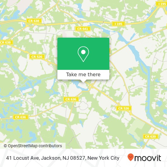 Mapa de 41 Locust Ave, Jackson, NJ 08527