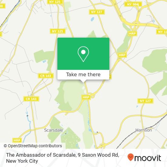 The Ambassador of Scarsdale, 9 Saxon Wood Rd map