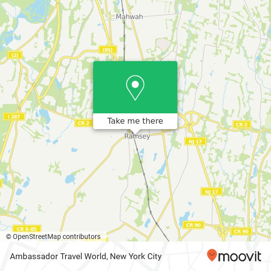 Mapa de Ambassador Travel World