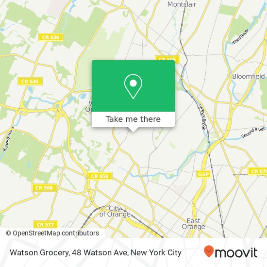 Mapa de Watson Grocery, 48 Watson Ave