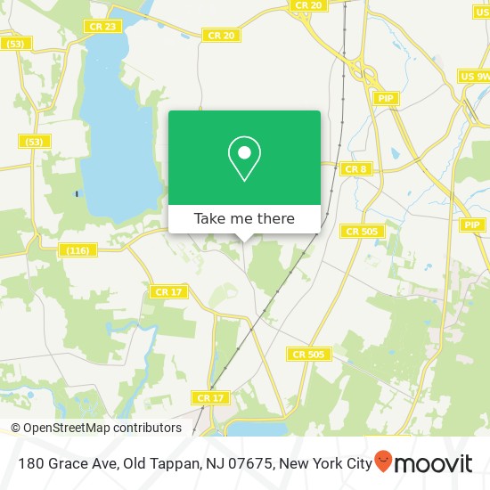 Mapa de 180 Grace Ave, Old Tappan, NJ 07675