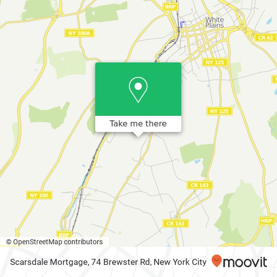 Mapa de Scarsdale Mortgage, 74 Brewster Rd