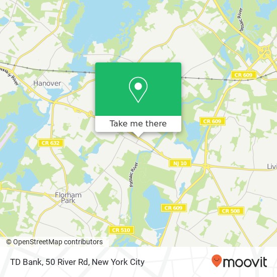 TD Bank, 50 River Rd map