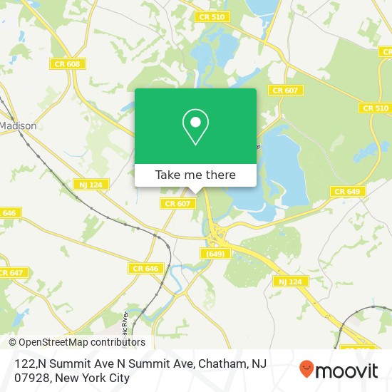 Mapa de 122,N Summit Ave N Summit Ave, Chatham, NJ 07928