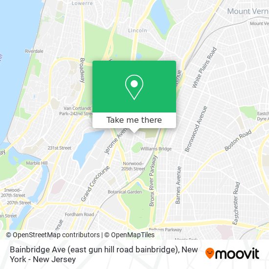 Mapa de Bainbridge Ave (east gun hill road bainbridge)
