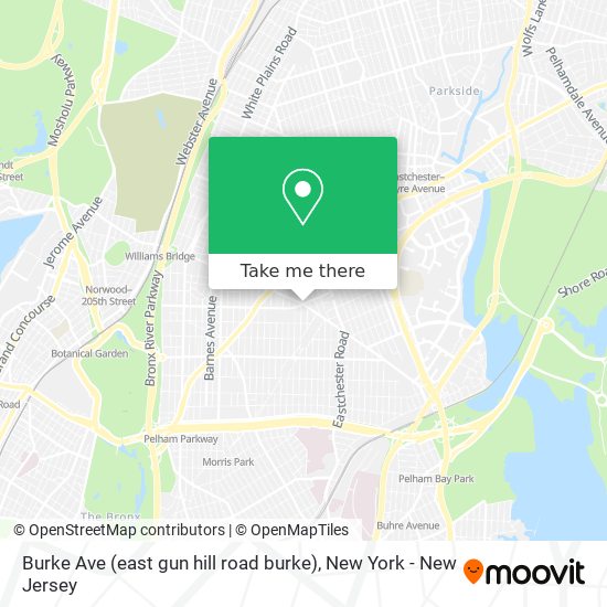 Burke Ave (east gun hill road burke) map