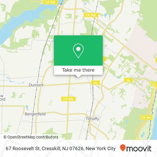 67 Roosevelt St, Cresskill, NJ 07626 map