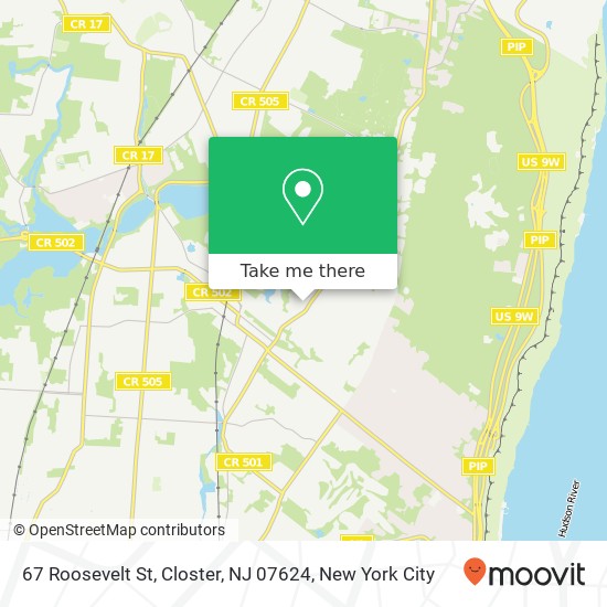 Mapa de 67 Roosevelt St, Closter, NJ 07624