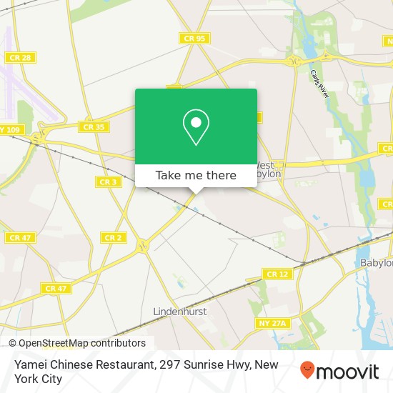 Yamei Chinese Restaurant, 297 Sunrise Hwy map