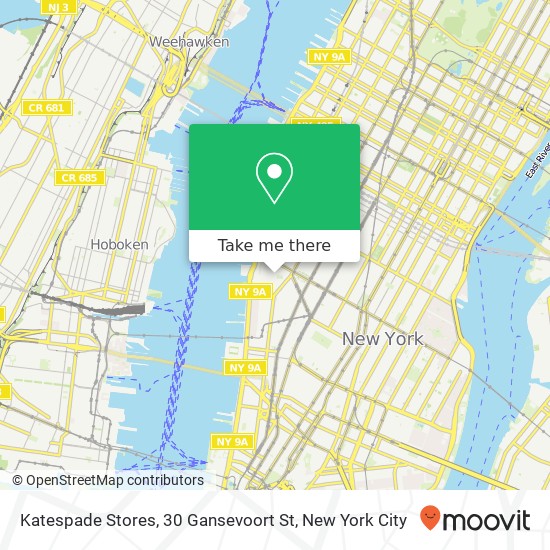 Katespade Stores, 30 Gansevoort St map