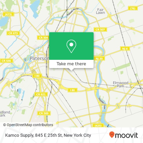 Mapa de Kamco Supply, 845 E 25th St