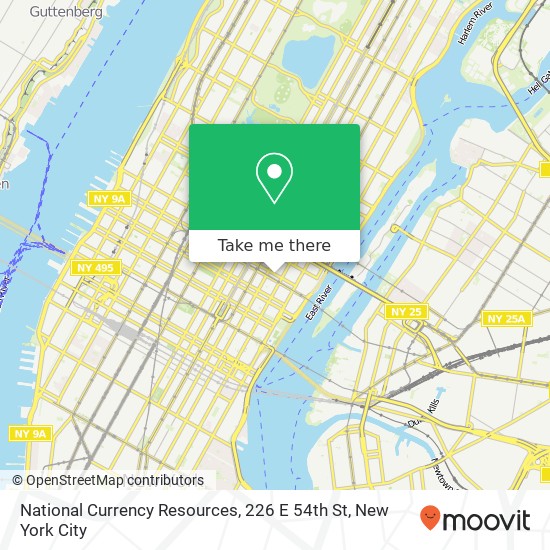National Currency Resources, 226 E 54th St map