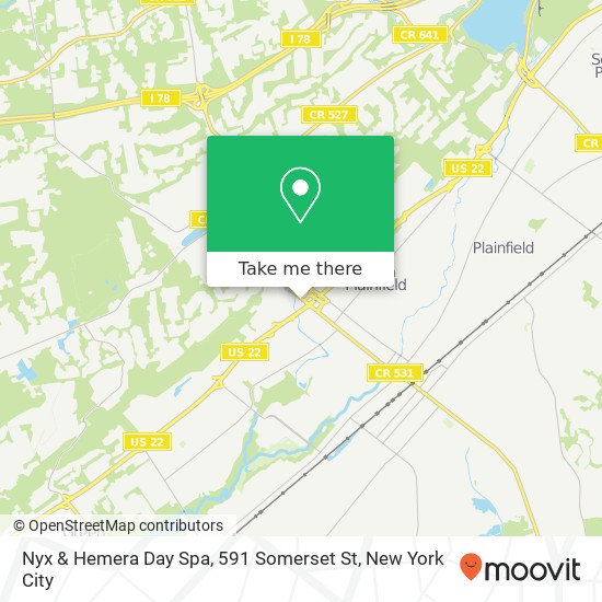 Mapa de Nyx & Hemera Day Spa, 591 Somerset St