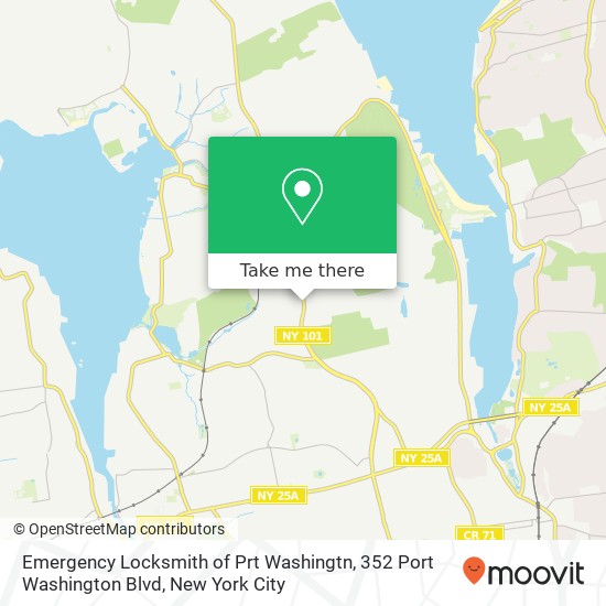 Emergency Locksmith of Prt Washingtn, 352 Port Washington Blvd map