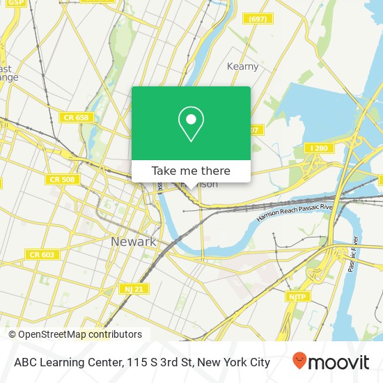Mapa de ABC Learning Center, 115 S 3rd St