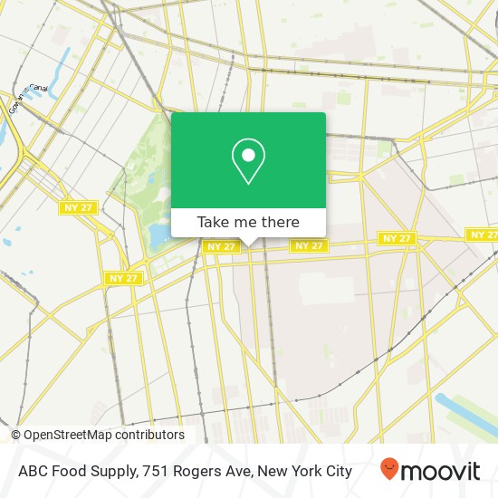 Mapa de ABC Food Supply, 751 Rogers Ave