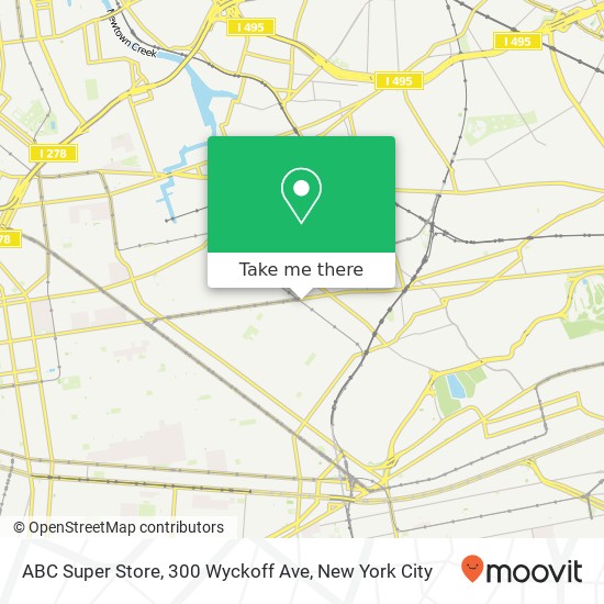 Mapa de ABC Super Store, 300 Wyckoff Ave