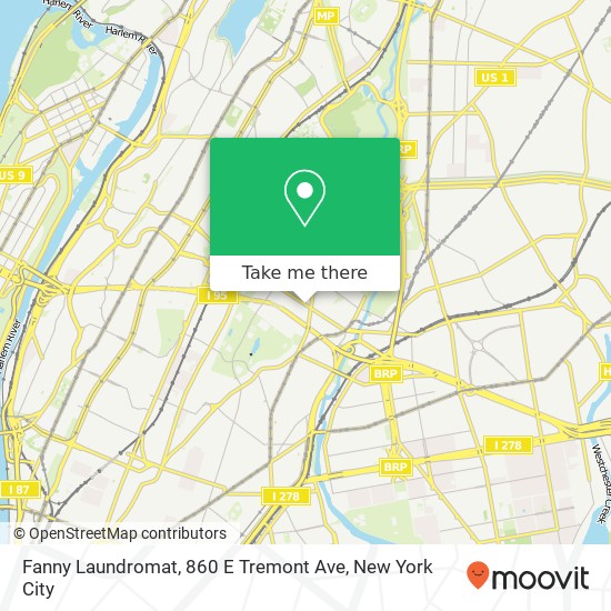 Fanny Laundromat, 860 E Tremont Ave map