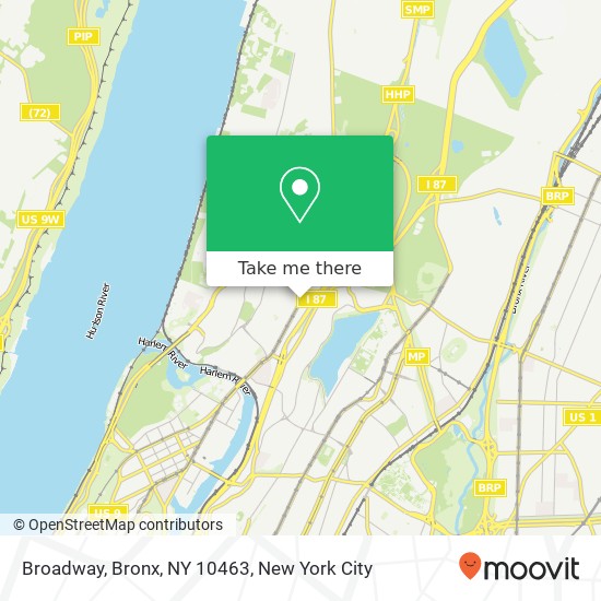 Mapa de Broadway, Bronx, NY 10463