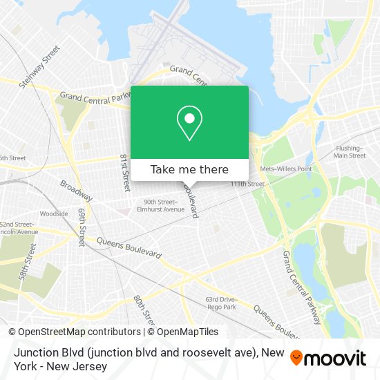 Junction Blvd (junction blvd and roosevelt ave) map