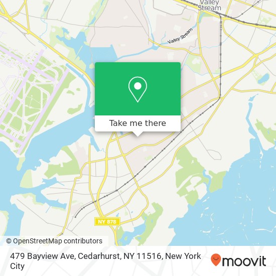 Mapa de 479 Bayview Ave, Cedarhurst, NY 11516