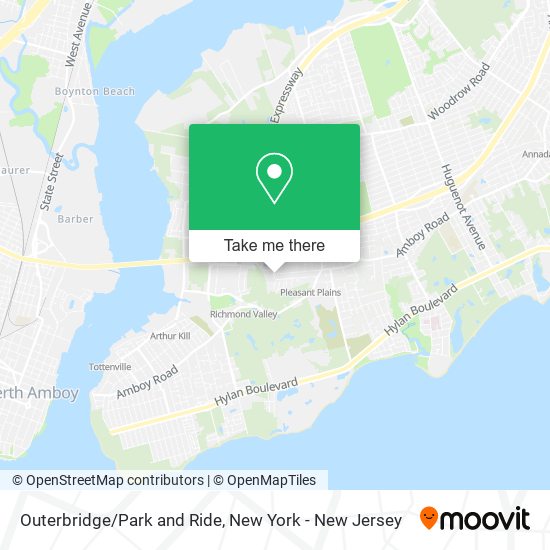 Outerbridge/Park and Ride map