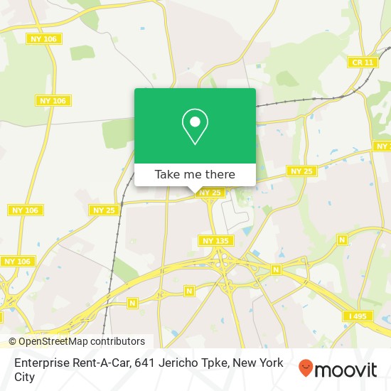 Mapa de Enterprise Rent-A-Car, 641 Jericho Tpke