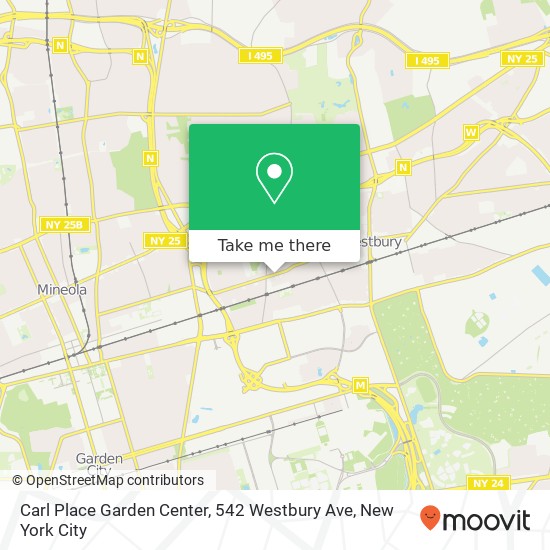 Carl Place Garden Center, 542 Westbury Ave map