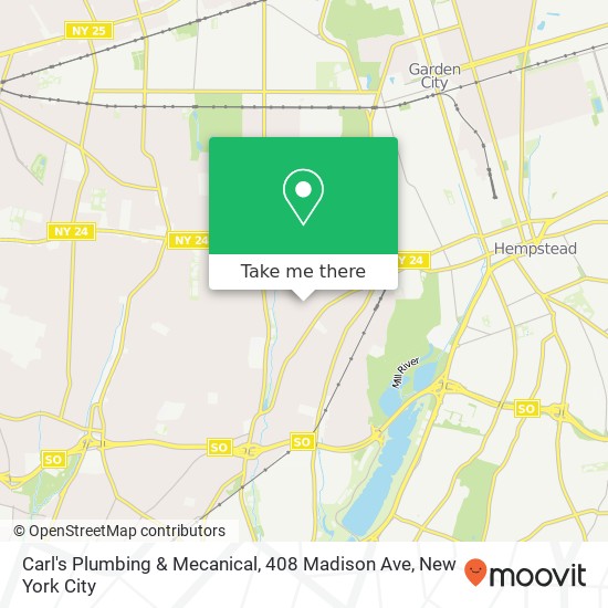 Mapa de Carl's Plumbing & Mecanical, 408 Madison Ave