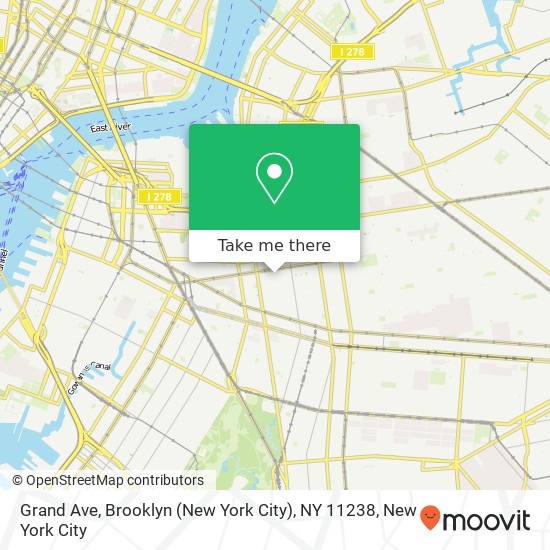 Mapa de Grand Ave, Brooklyn (New York City), NY 11238