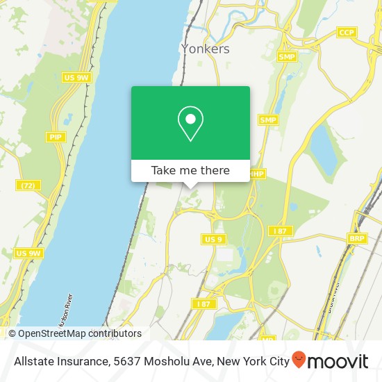 Allstate Insurance, 5637 Mosholu Ave map