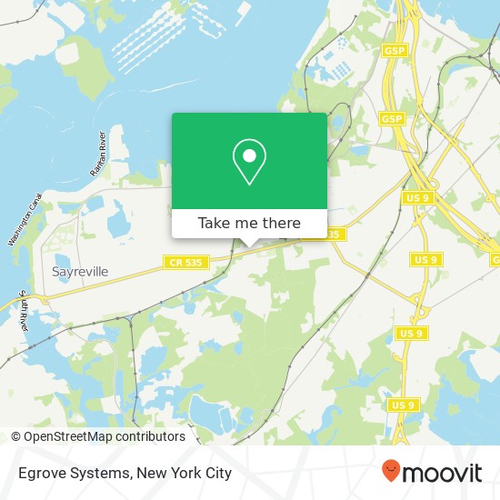 Egrove Systems map
