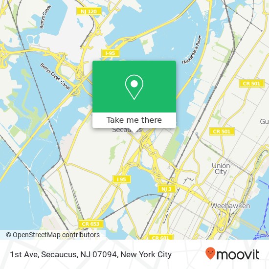 1st Ave, Secaucus, NJ 07094 map
