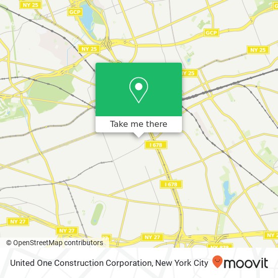 United One Construction Corporation map