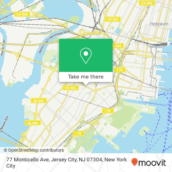 77 Monticello Ave, Jersey City, NJ 07304 map