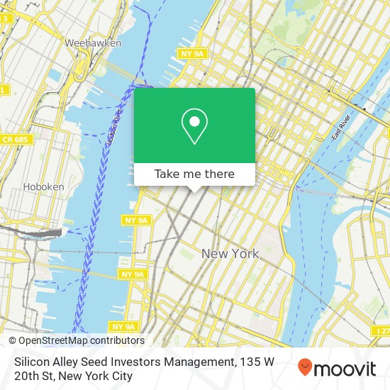 Mapa de Silicon Alley Seed Investors Management, 135 W 20th St