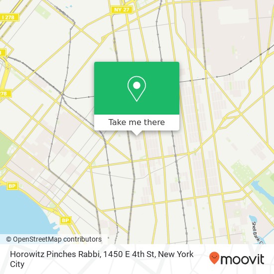 Mapa de Horowitz Pinches Rabbi, 1450 E 4th St