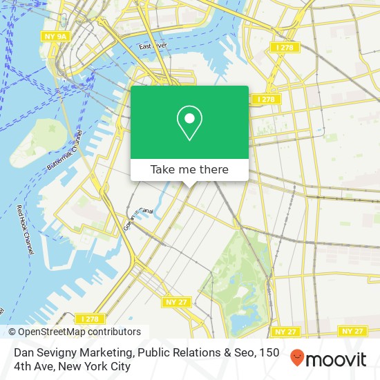 Mapa de Dan Sevigny Marketing, Public Relations & Seo, 150 4th Ave