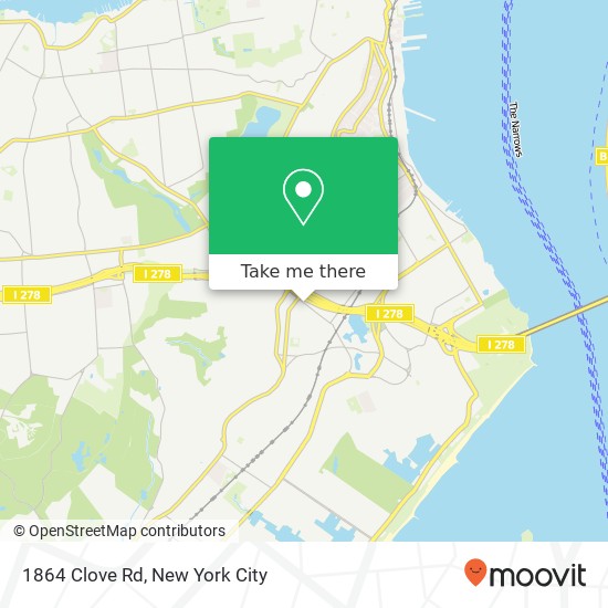 Mapa de 1864 Clove Rd, Staten Island, NY 10304