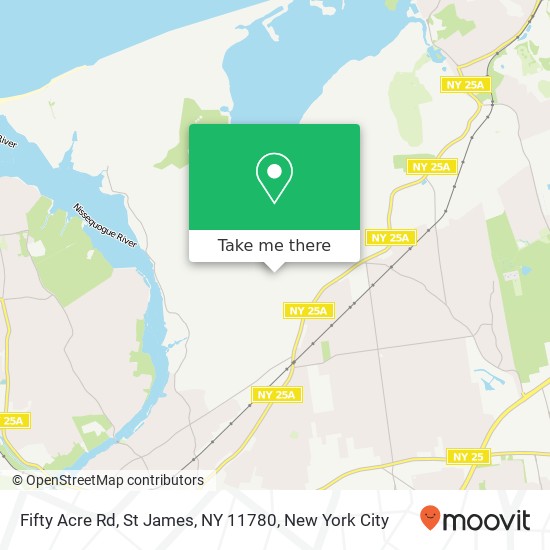 Fifty Acre Rd, St James, NY 11780 map