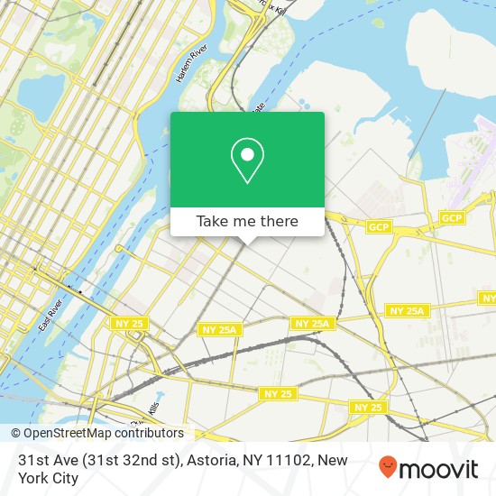 Mapa de 31st Ave (31st 32nd st), Astoria, NY 11102