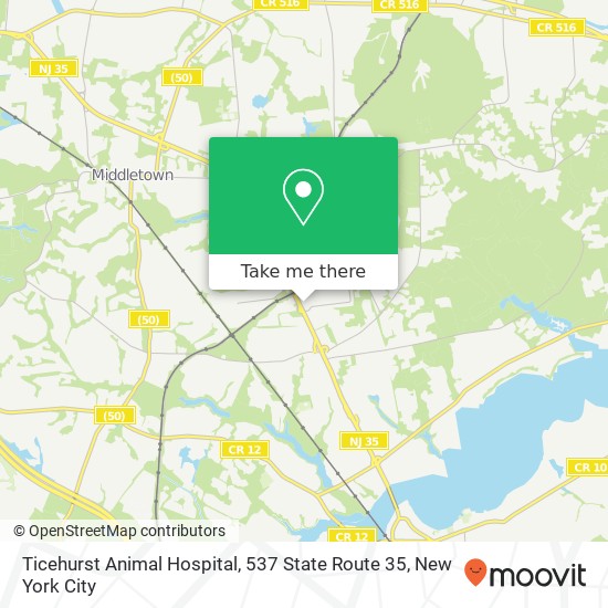 Mapa de Ticehurst Animal Hospital, 537 State Route 35