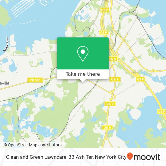 Mapa de Clean and Green Lawncare, 33 Ash Ter