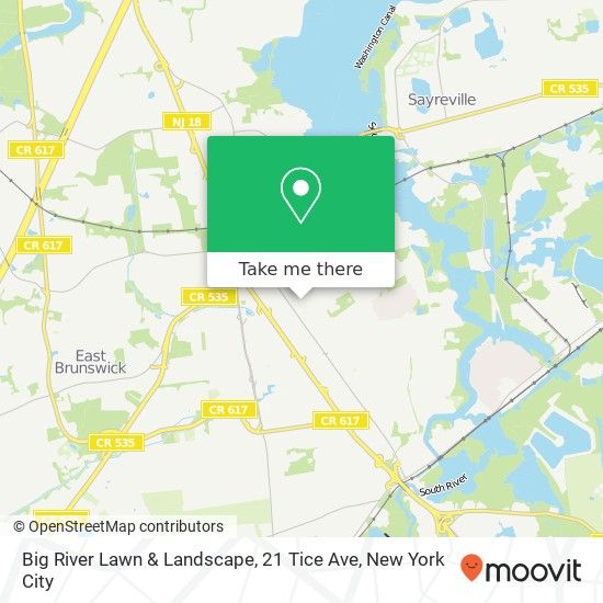 Mapa de Big River Lawn & Landscape, 21 Tice Ave