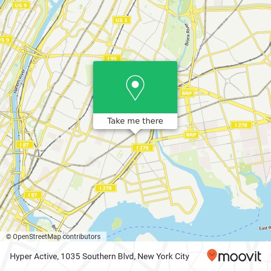 Hyper Active, 1035 Southern Blvd map