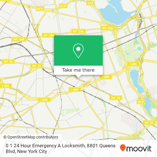 0 1 24 Hour Emergency A Locksmith, 8801 Queens Blvd map