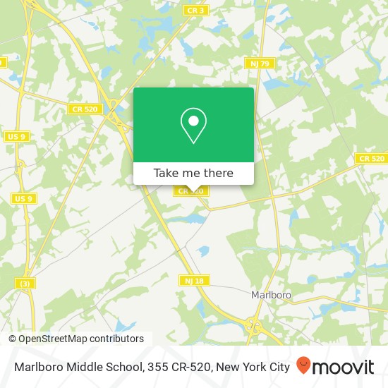 Mapa de Marlboro Middle School, 355 CR-520