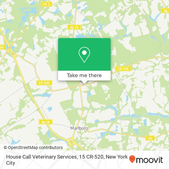 House Call Veterinary Services, 15 CR-520 map